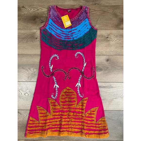 KPC Kanthra Embroidered Colorful Dress NWT XXL * runs small - Picture 1 of 7